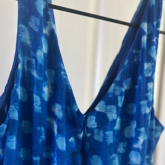 DKNY Vibrant Blue Patterned Maxi Dress - Picture 3 of 6